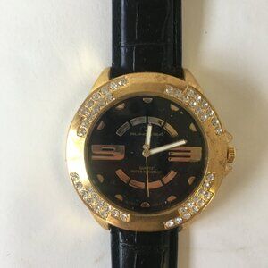 Blingster 5622 Watch Stainless Steel Back Water Resistant Japan Movement Leather